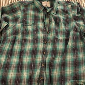 Button down plaid shirt 2xl